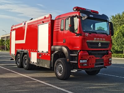 國六豪沃單排18噸泡沫消防車